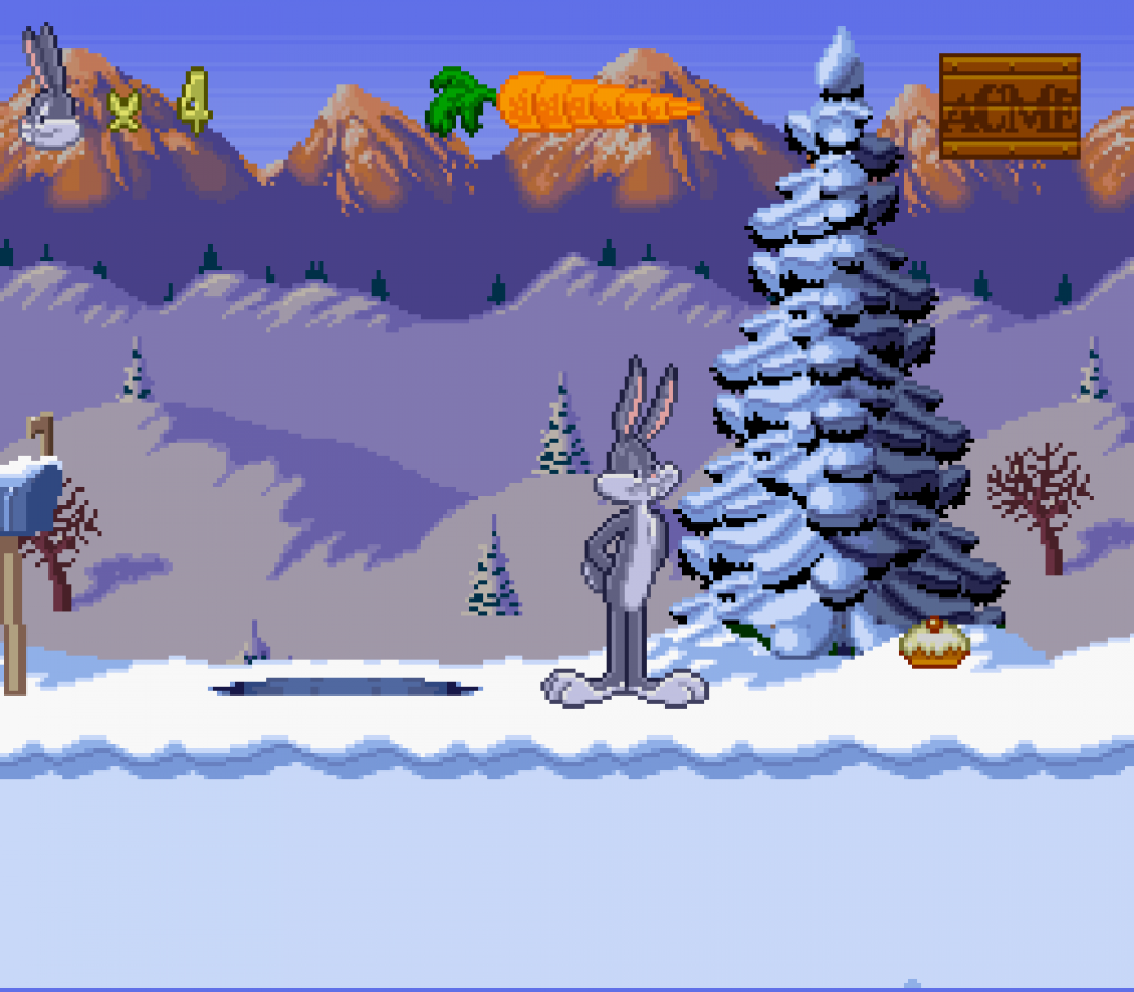 Bugs Bunny Rabbit Rampage gameplay image for Super Nintendo Entertainment System (SNES) retro video game