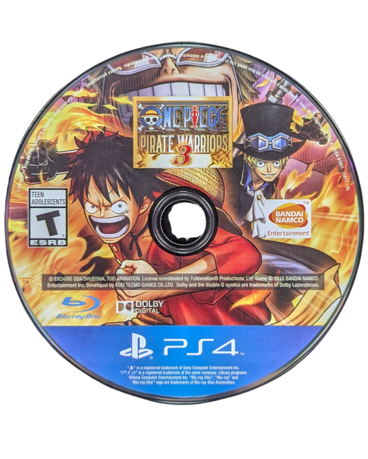 One Piece Pirate Warriors 3 Steelbook PlayStation 4 PS4 video game, anime action hack and slash, musou gameplay, collectible steelbook edition disc