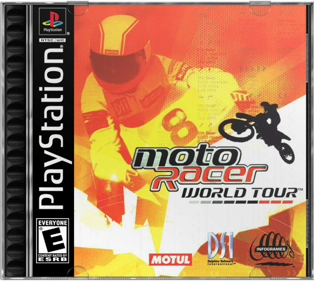 Moto Racer World Tour cover art for PlayStation 1 (PS1) video game