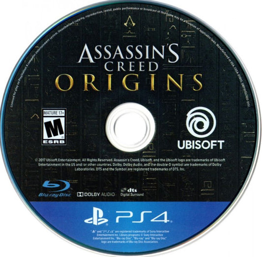 Assassin's Creed Origins PlayStation 4 (PS4) disc action adventure game