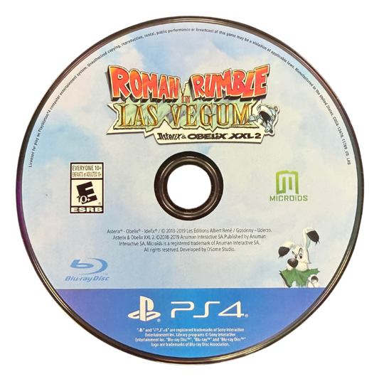 Roman Rumble in Las Vegnum PS4 Sony PlayStation 4 arcade fighting game wrestling style brawler party combat arena battles fast paced multiplayer knockout matches cartoon action combat sports game PlayStation 4 software video game title disc