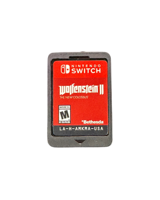 Wolfenstein II: The New Colossus cartridge art for the Nintendo Switch (NS) video game