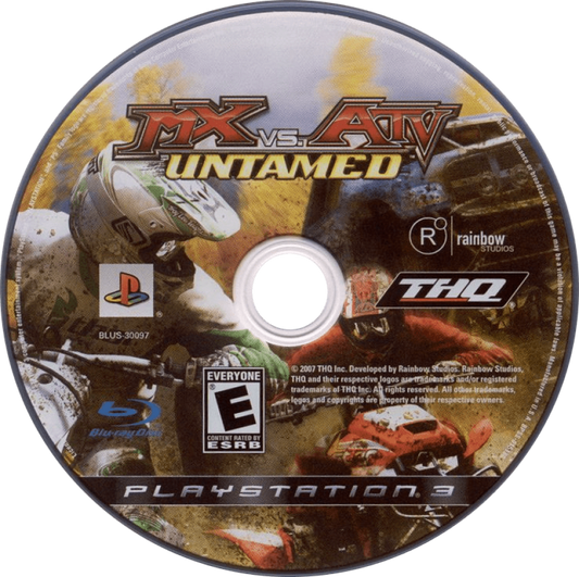 MX vs. ATV: Untamed disc art for PlayStation 3 (PS3) video game