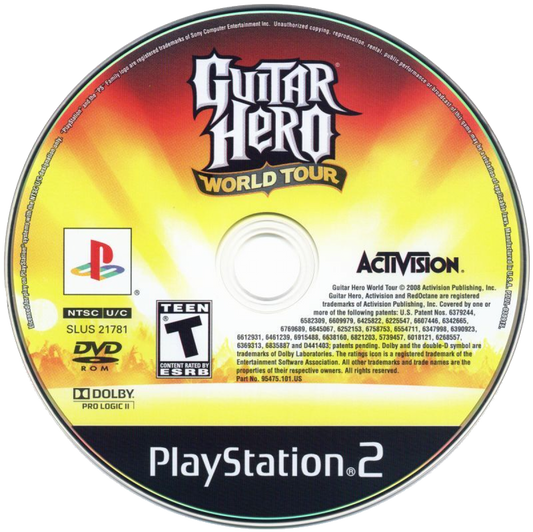 Guitar Hero: World Tour disc art for PlayStation 2 (PS2) video game