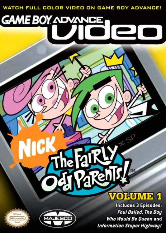 Game Boy Advance Nickelodeon Fairly OddParents Video Volume 1 cartoon episode pack cover art