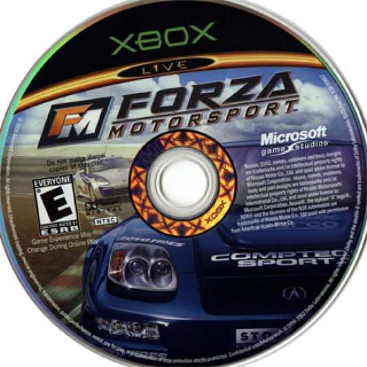 Forza Motorsport disc art for Xbox (XBOX) video game