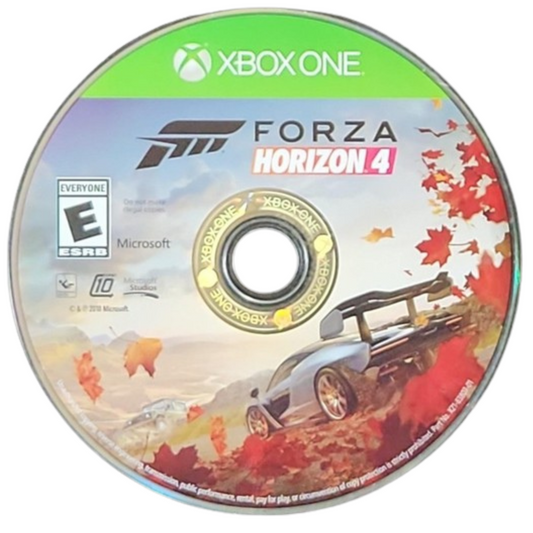 Forza Horizon 4 Xbox One for racing video game fans featuring open world driving exploration hundreds of customizable cars dynamic seasons realistic graphics online multiplayer street racing off road events stunning British countryside environments immersive automotive adventure collectible gaming appeal game disc