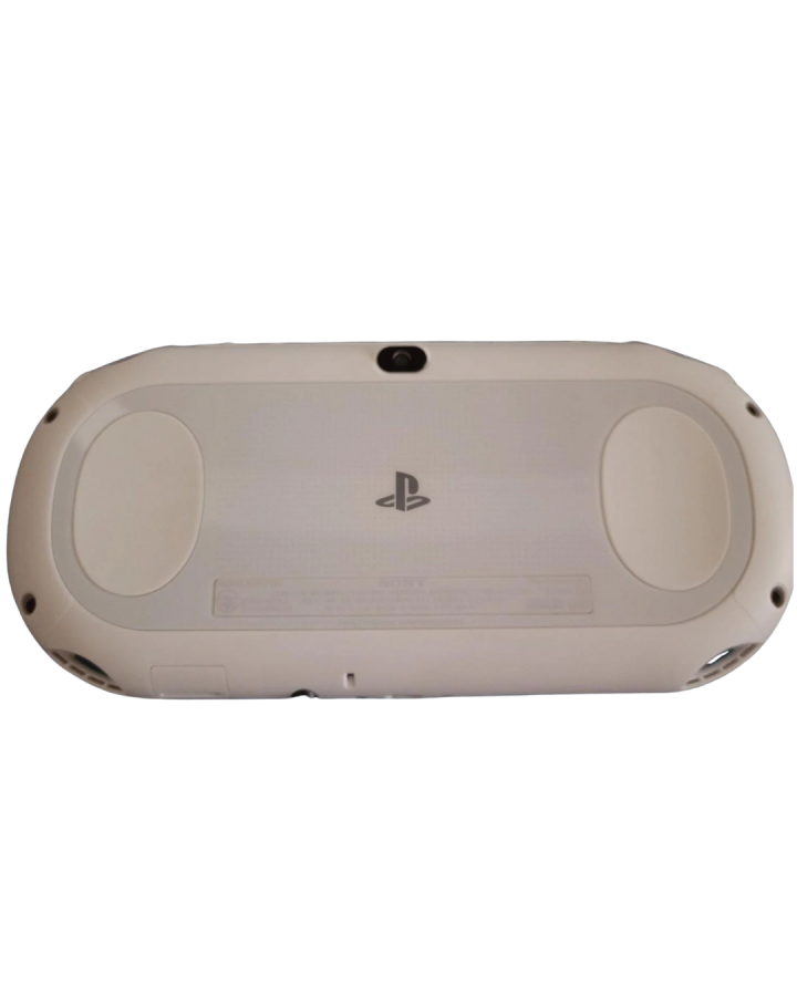 PlayStation Vita 1000 system in white featuring OLED screen and portable handheld gaming design