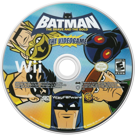Batman: The Brave and the Bold disc art for Nintendo Wii (Wii) video game