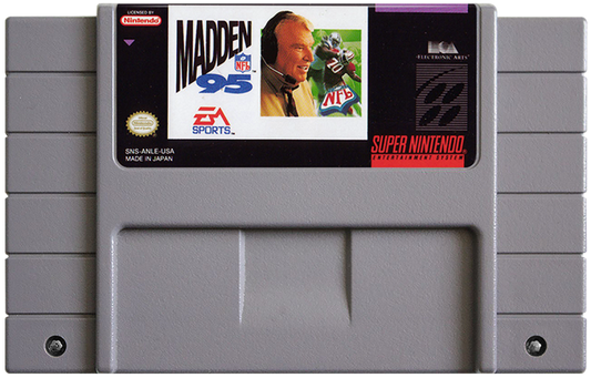 Madden NFL '95 cartridge for Super Nintendo Entertainment System (SNES) retro video game