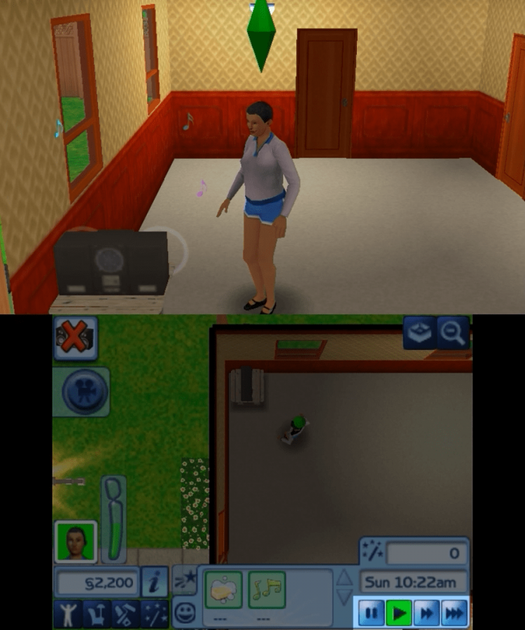The Sims 3 gameplay for Nintendo 3DS (3DS) life simulation video game