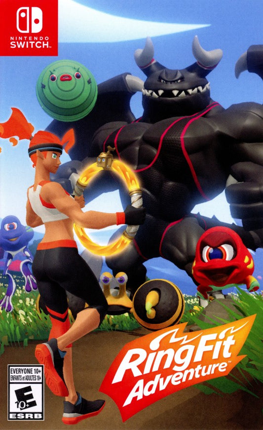 Ring Fit Adventure Nintendo Switch for video game enthusiasts featuring fitness role playing gameplay full body exercise routines Ring-Con and Leg Strap accessories adventure mode strength training cardio workouts and collectible gaming appeal cover art