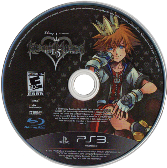 Kingdom Hearts 1.5 Limited Edition PS3 action role-playing video game disc