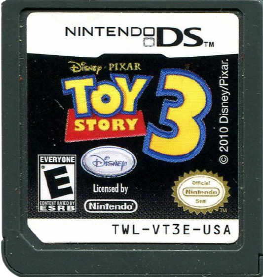 Disney Pixar Toy Story 3 The Video Game Nintendo DS video game, action adventure, movie tie-in gameplay, family-friendly handheld console title cartridge
