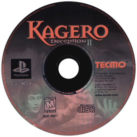Kagero Deception II disc for PlayStation 1 (PS1) video game