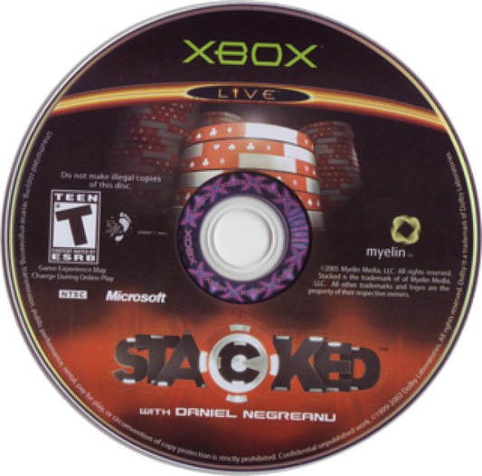 Stacked with Daniel Negreanu disc for Xbox (XBOX) video game