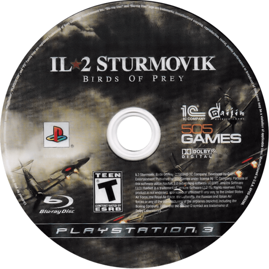 IL 2 Sturmovik Birds of Prey disc for PlayStation 3 PS3 video game