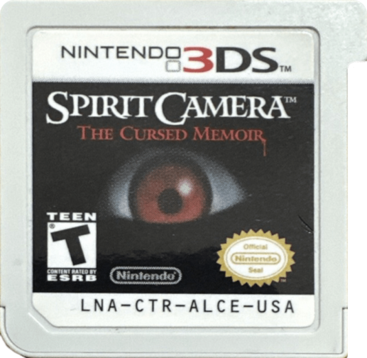 Spirit Camera The Cursed Memoir Nintendo 3DS game featuring augmented reality horror gameplay, puzzle solving, and ghost hunting using the system’s camera for immersive storytelling cartridge