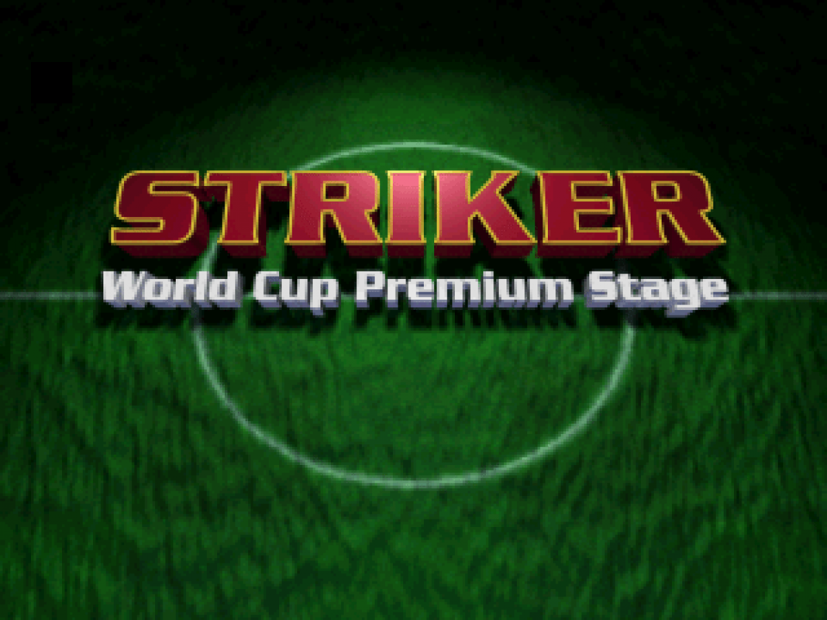 Striker '96 home page for PlayStation 1 (PS1) soccer sports video game