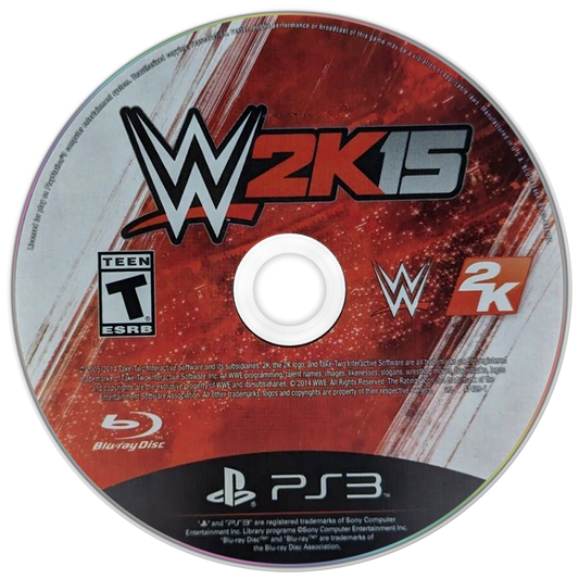 WWE 2K15 PlayStation 3 PS3 for wrestling video game fans featuring realistic WWE matches authentic superstar roster career mode championship gameplay signature moves multiplayer competition immersive sports entertainment collectible gaming appeal disc