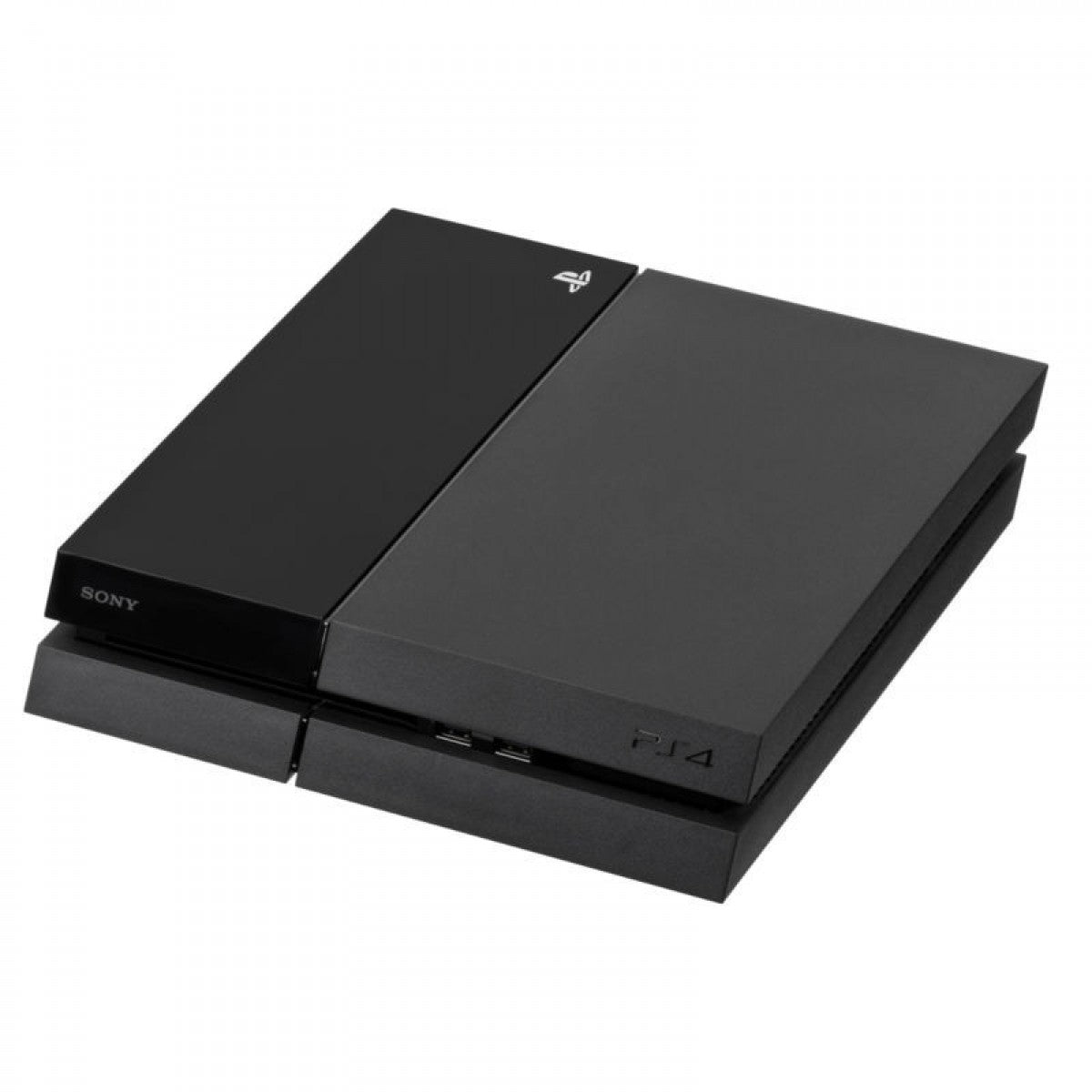 PlayStation 4 500GB Console Sony PS4 home video game console with 500GB storage Blu ray gaming system HDMI output wireless controller support gaming entertainment system top angle view