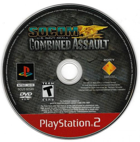 SOCOM U.S. Navy SEALs Combined Assault Greatest Hits PlayStation 2 retro video game tactical shooter disc (2006)