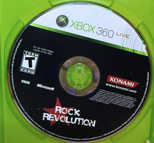 Rock Revolution disc for Xbox 360 (X360) music rhythm video game