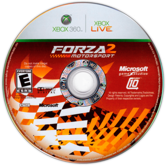 Forza Motorsport 2 disc cover art for Xbox 360 video game