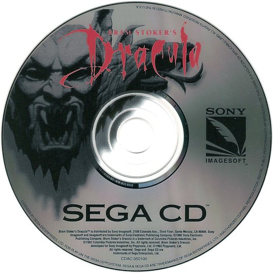 Mary Shelley’s Frankenstein and Bram Stoker’s Dracula Sega CD dual movie tie in collection interactive cinematic FMV adventure games gothic horror storytelling puzzle solving platforming action based on classic literature and film adaptations retro gaming Sega CD software video game title dracula disc