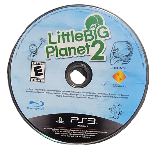 LittleBigPlanet 2 disc art for PlayStation 3 (PS3) video game