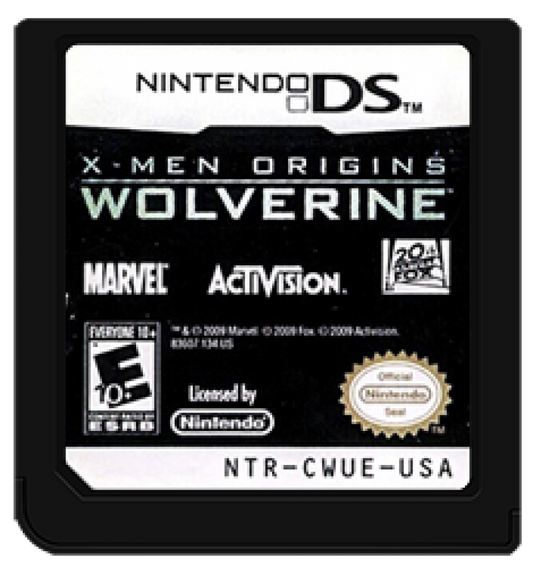 X-Men Origins: Wolverine cartridge for Nintendo DS (DS) action adventure video game