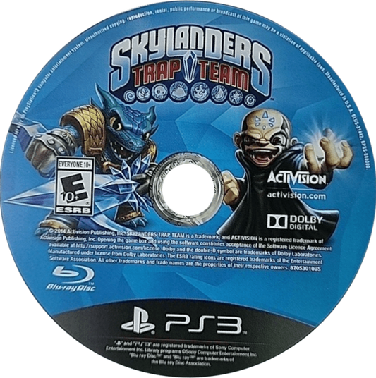 Skylanders Trap Team disc art for PlayStation 3 (PS3) video game