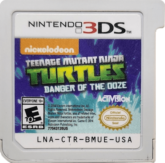 Teenage Mutant Ninja Turtles: Danger of the Ooze cartridge for Nintendo 3DS (3DS) action adventure video game