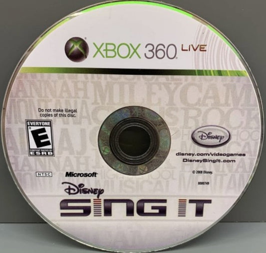 Disney Sing It disc for Xbox 360 (X360) music rhythm karaoke video game