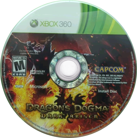 Dragon's Dogma: Dark Arisen disc for Xbox 360 (X360) action role-playing video game