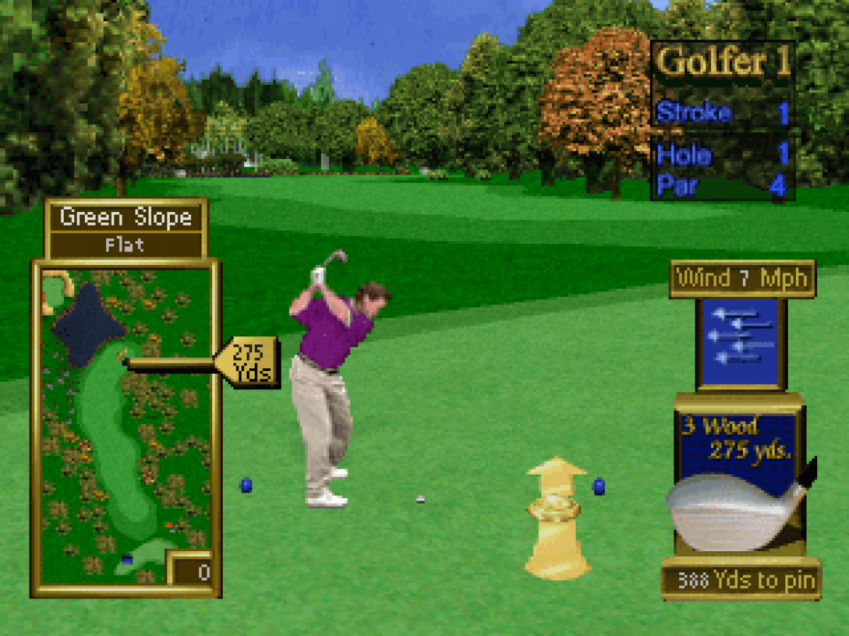 Golden Tee Golf gameplay for PlayStation 1 (PS1) retro video game