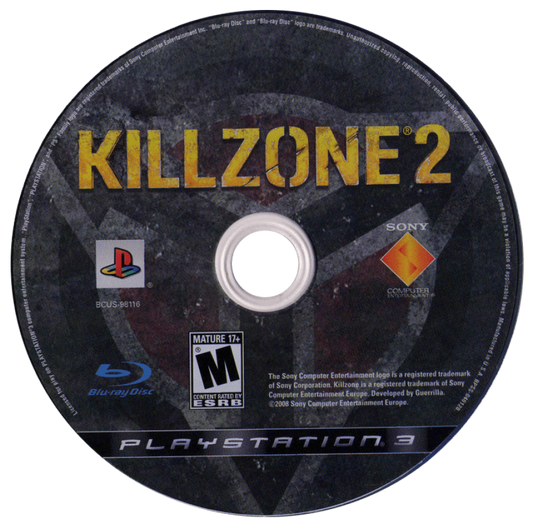 Killzone 2 disc for PlayStation 3 PS3 video game