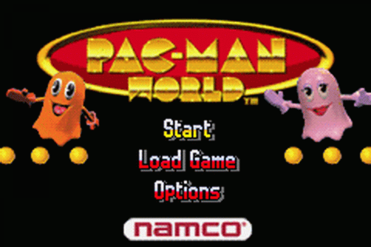 Pac-Man World – Game Boy Advance (GBA) Title Screen Art imagery