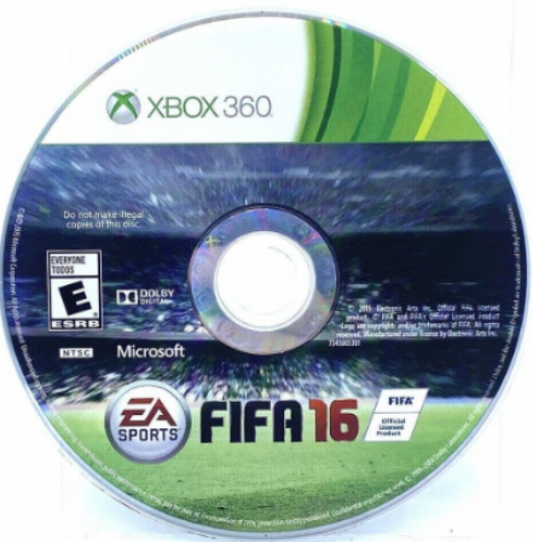 FIFA 16 disc for Xbox 360 (X360) sports soccer video game