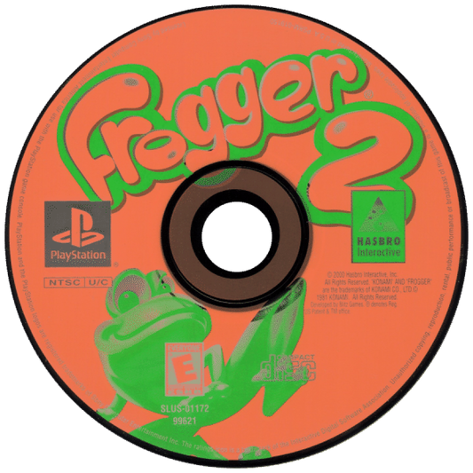 Frogger 2: Swampy's Revenge disc for PlayStation 1 (PS1) retro video game