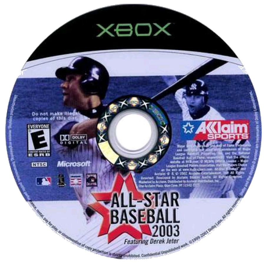 All-Star Baseball 2004 disc art for Xbox (XBOX) video game