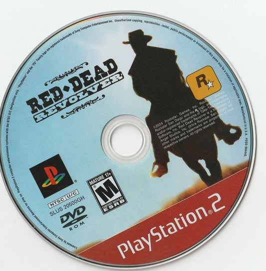 Red Dead Revolver Greatest Hits disc cover art for Playstation 2 video game.