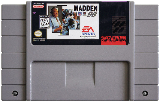 Madden NFL 96 cartridge for Super Nintendo Entertainment System SNES retro video game
