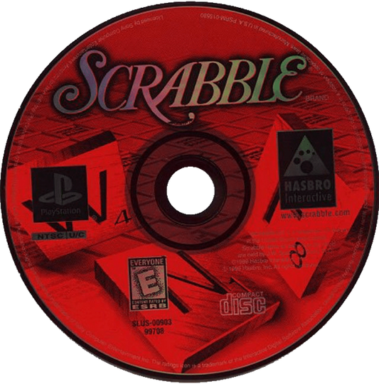 Scrabble disc for PlayStation 1 (PS1) board game puzzle video game