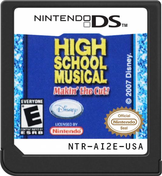 High School Musical Making the Cut for Nintendo DS (DS), cartridge for a retro video game featuring rhythm-based gameplay, music performance challenges, dance mini-games, character progression, and movie-inspired musical adventure