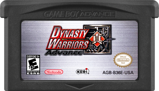 Game Boy Advance Dynasty Warriors Advance action fighting game cartridge art