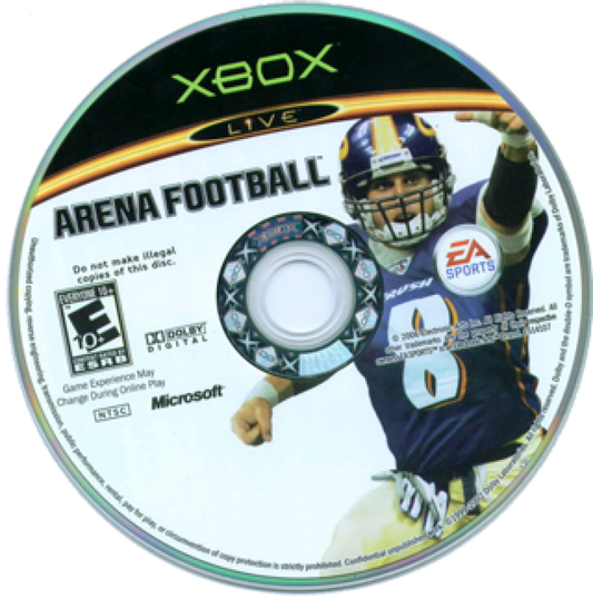 Arena Football disc art for Xbox (XBOX) video game