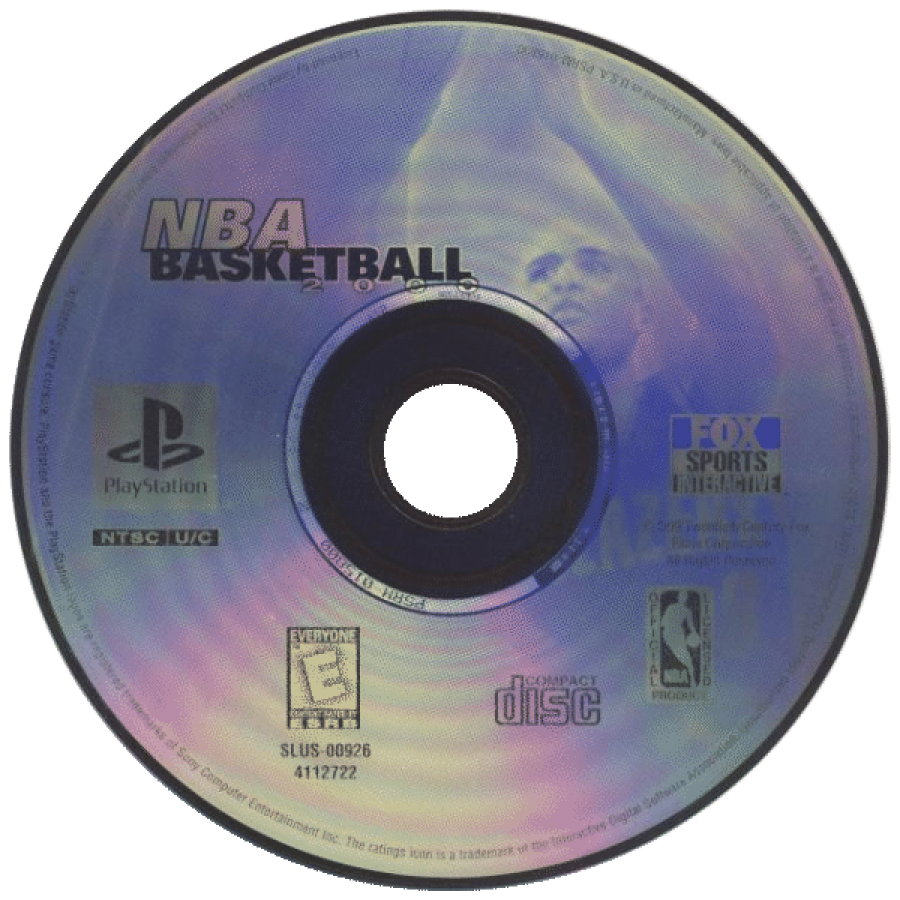 NBA Basketball 2000 disc for PlayStation 1 (PS1) retro video game