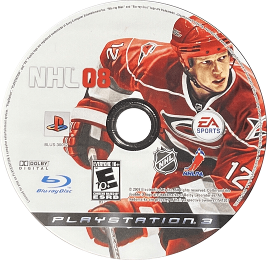 NHL 08 disc for PlayStation 3 PS3 video game