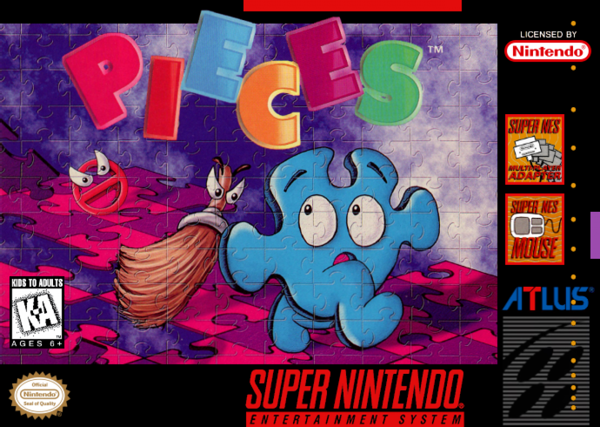 Pieces cover art for Super Nintendo Entertainment System (SNES) video game